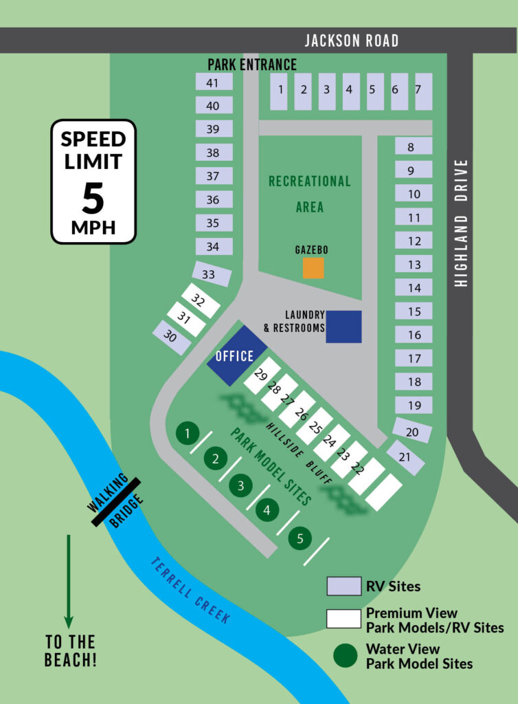 Ball Bayview RV Park Map