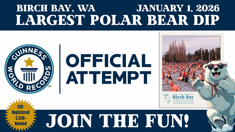 Official Guinness World Record attempt for Birch Bay Polar Bear Dip 2026!
